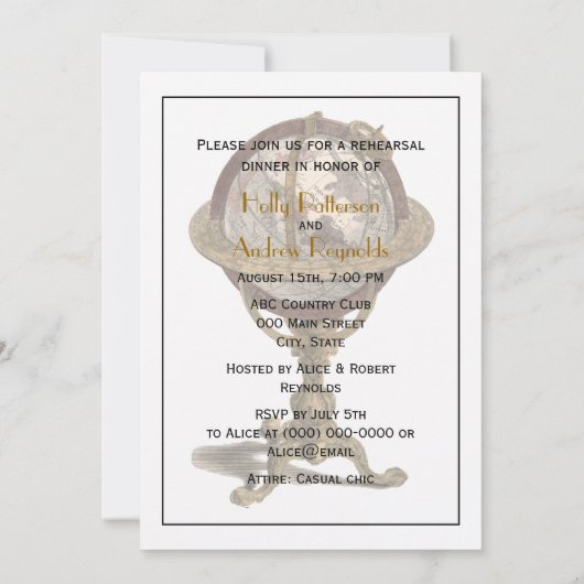 Antiquitätenglocke, Weißer BG V Probe Din Einladung (Rückseite)