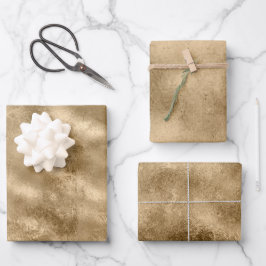 Antiquitätengold Geschenkpapier Set