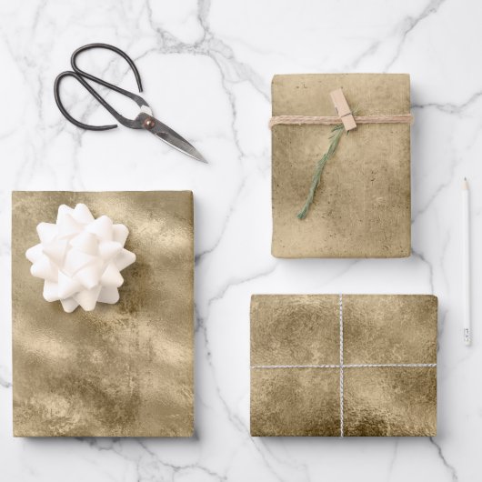 Antiquitätengold Geschenkpapier Set (Vorderseite)