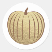 Antiquitätengolden Imitate Pumpkin Fall Umschlag A Runder Aufkleber (Vorderseite)