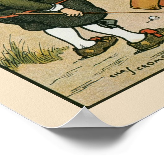 Antiquitätengolfregel 10 Cartoon Poster (Ecke)