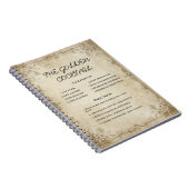 Antiquitätengrenze mit Pergament-Textur Notizblock (Rechte Seite)