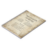 Antiquitätengrenze mit Pergament-Textur Notizblock (Linke Seite)