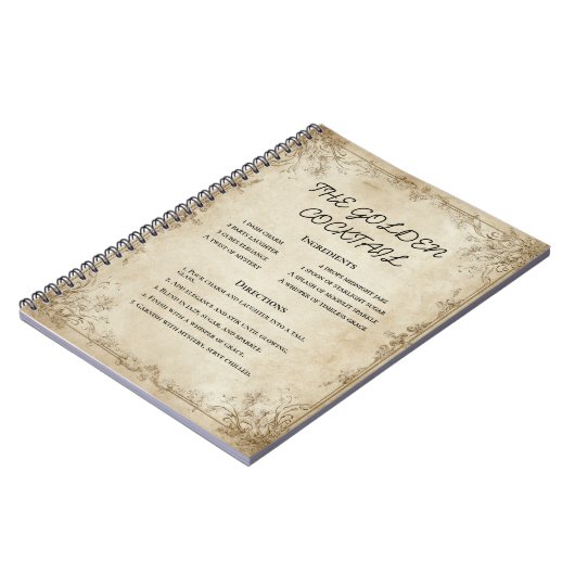 Antiquitätengrenze mit Pergament-Textur Notizblock (Linke Seite)