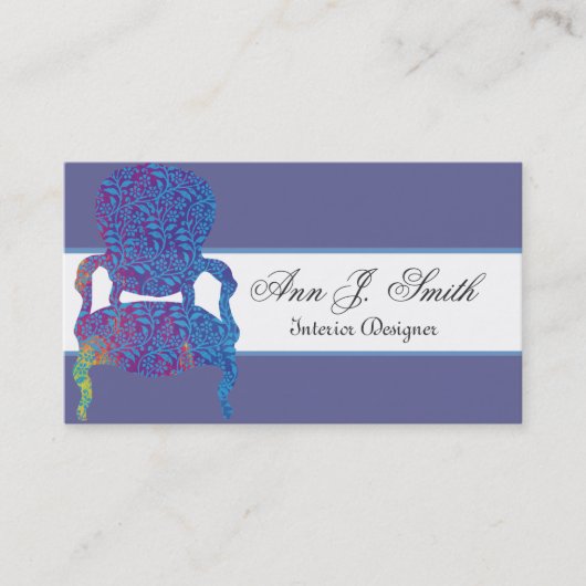 Antiquitätenhändler Innendekorator Möbel Visitenkarte (Vorderseite)