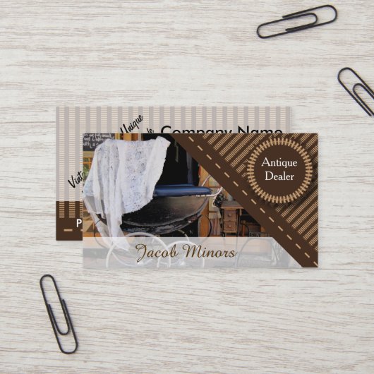 Antiquitätenhändler / Shop Visitenkarte (Vorderseite/Rückseite Beispiel)