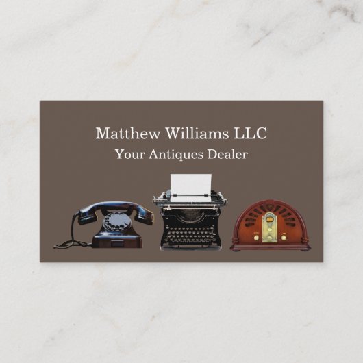 Antiquitätenhändler - Vintage Visitenkarten Visitenkarte (Vorderseite)