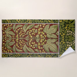 Antiquitätenhandtuch aus Leaf Pattern Strandtuch