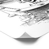 Antiquitätenhelm nautisch poster (Ecke)