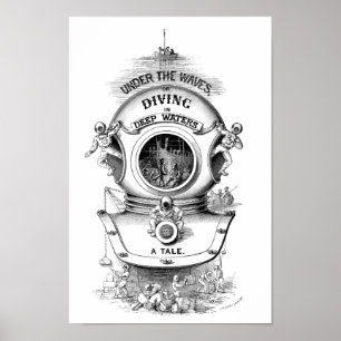 Antiquitätenhelm nautisch poster