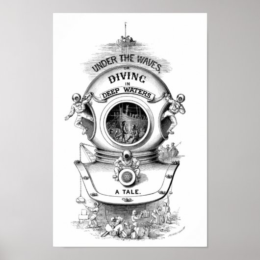 Antiquitätenhelm nautisch poster (Vorne)