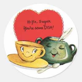 Antiquitätenherz Runder Aufkleber