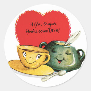 Antiquitätenherz Runder Aufkleber