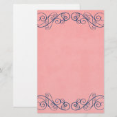 Antiquitätenhochzeit Briefpapier (Vorne/Hinten)
