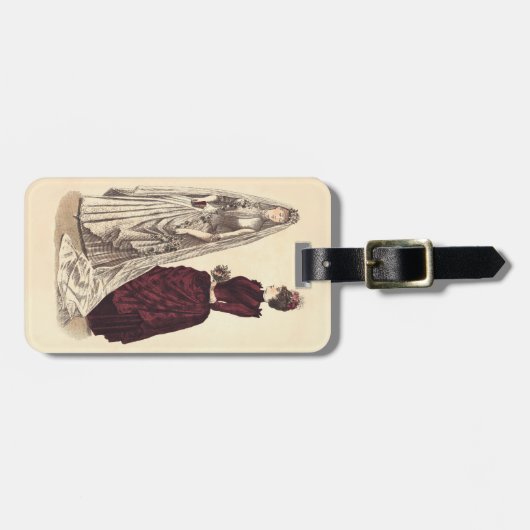 Antiquitätenhochzeit Gepäckanhänger (Vorderseite horizontal)