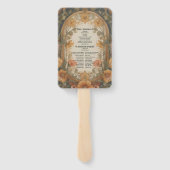 Antiquitätenhochzeit im Blumenstil Fächer (Rückseite)