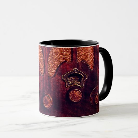 Antiquitätenholz Elegante Kunst Deko Kathedrale Tasse (VorderseiteRechts)