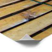 Antiquitätenholz Holzlatten Poster (Ecke)