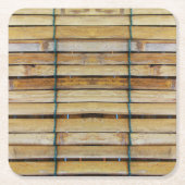 Antiquitätenholz Holzlatten Rechteckiger Pappuntersetzer (Vorderseite)