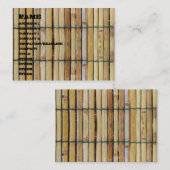 Antiquitätenholz Holzlatten Visitenkarte (Vorne/Hinten)