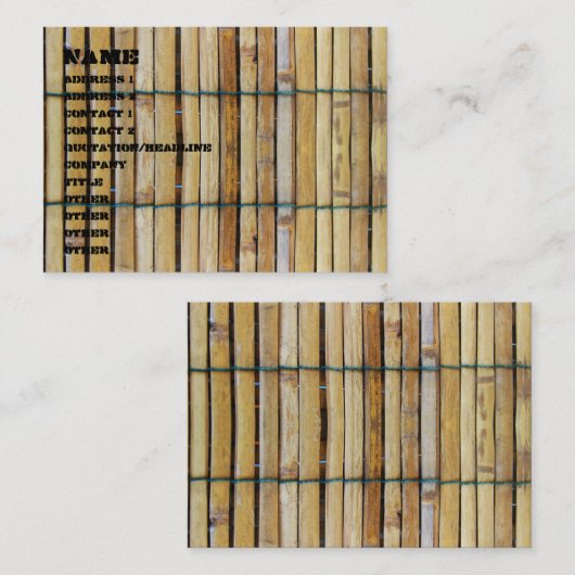 Antiquitätenholz Holzlatten Visitenkarte (Vorne/Hinten)