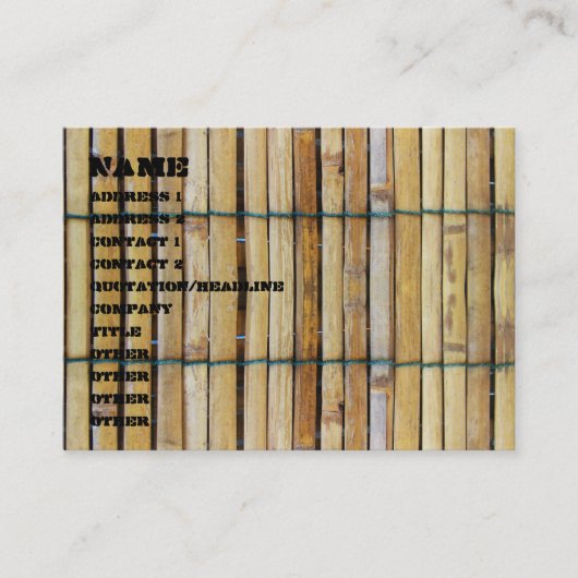 Antiquitätenholz Holzlatten Visitenkarte (Vorderseite)