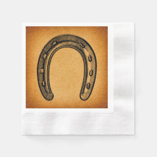 Antiquitätenhorseshoe Vintager Western Pferdeschu Serviette