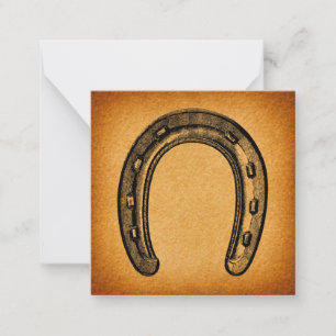 Antiquitätenhorseshoe Vintager Western Pferdeschuh Mitteilungskarte