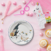 Antiquitätenhütte aus Porzellan, blau weiß Pappteller (Party)