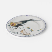 Antiquitätenhütte aus Porzellan, blau weiß Pappteller (Schrägansicht)