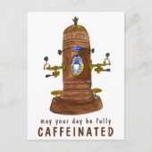 Antiquitätenkaffee Espresso-Kaffeemaschine KURZ - Postkarte (Vorderseite)