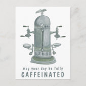 Antiquitätenkaffee Espresso-Kaffeemaschine KURZ -  Postkarte (Vorderseite)