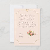 Antiquitätenkarte "Be My Bridesmaid" Dankeskarte (Rückseite)