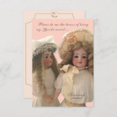 Antiquitätenkarte "Be My Bridesmaid" Dankeskarte (Vorne/Hinten)