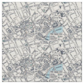 Antiquitätenkarte West End London Stoff (Nahaufnahme)
