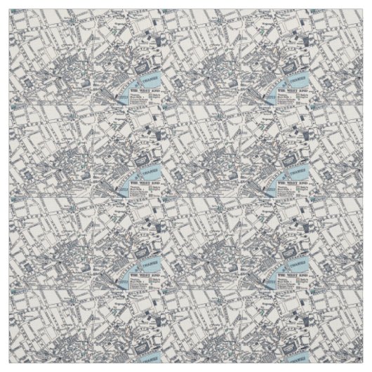 Antiquitätenkarte West End London Stoff (Muster)