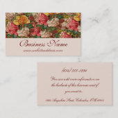 Antiquitätenkarten für Vintage Themenbereiche Rose Visitenkarte (Vorne/Hinten)