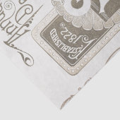 Antiquitätenkatalog Typografie Decoupage Taupe Seidenpapier (Detail)