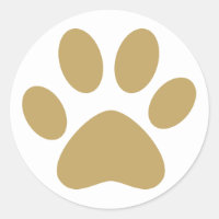 Antiquitätenkatze Gold Pet Pawprint
