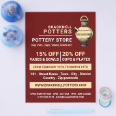 Antiquitätenkippe, Töpferladen, Potter-Werbung Flyer (Einzeln)