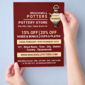 Antiquitätenkippe, Töpferladen, Potter-Werbung Flyer (Hand)