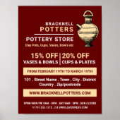 Antiquitätenkippe, Töpferladen, Potter-Werbung Poster (Vorne)