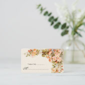 Antiquitätenklettern Rose, Hochzeiten Tischnummer Platzkarte (Stehend Vorderseite)