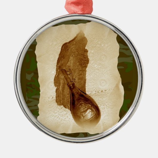 Antiquitätenkolben Ornament Aus Metall (Vorne)