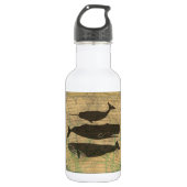 Antiquitätenleben im Wald Edelstahlflasche (Vorderseite)