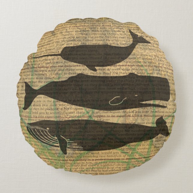 Antiquitätenleben im Wald Rundes Kissen (Vorderseite)