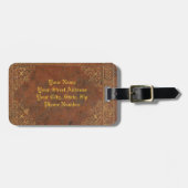 Antiquitätenleder (anpassbar) gepäckanhänger (Vorderseite horizontal)