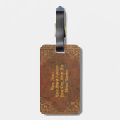 Antiquitätenleder (anpassbar) gepäckanhänger (Rückseite vertikal)