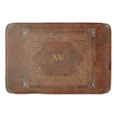 Antiquitätenleder-Look mit (oder ohne) Initialen Badematte (Vorderseite)