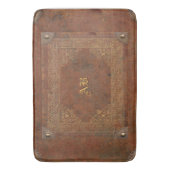 Antiquitätenleder-Look mit (oder ohne) Initialen Badematte (Vorderseite Vertikal)